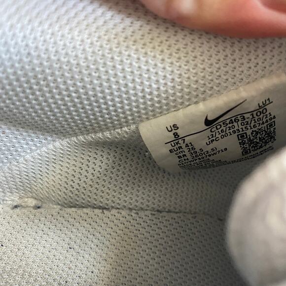 Nike White Air Force 1 Sneakers Low Top Men's 8 - Picture 8 of 8